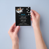 Dog grooming business personalized flyer (Hand)