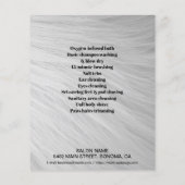 Dog grooming business personalized flyer (Achterkant)