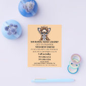 Dog grooming business personalized flyer (Enkel)