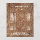 Dog grooming business personalized flyer (Achterkant)