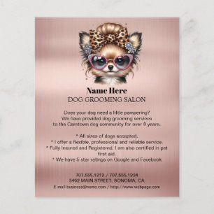 Dog grooming business personalized flyer