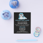 Dog grooming business personalized flyer (Enkel)