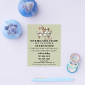 Dog grooming business personalized flyer (Enkel)