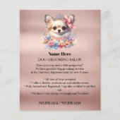 Dog grooming business personalized flyer (Voorkant)