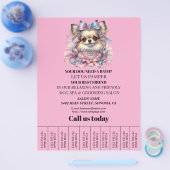 Dog grooming business personalized flyer (Enkel)
