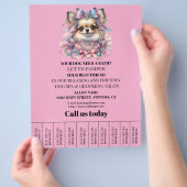 Dog grooming business personalized flyer (Hand)
