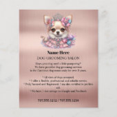 Dog grooming business personalized flyer (Voorkant)