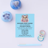 Dog grooming business personalized flyer (Enkel)