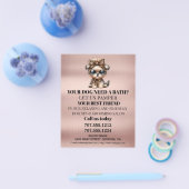 Dog grooming business personalized flyer (Enkel)