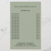 Dog grooming business personalized flyer (Achterkant)