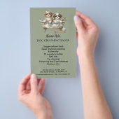 Dog grooming business personalized flyer (Hand)