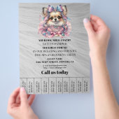 Dog grooming business personalized flyer (Hand)