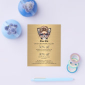 Dog grooming business personalized flyer (Enkel)