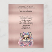 Dog grooming business personalized flyer (Achterkant)