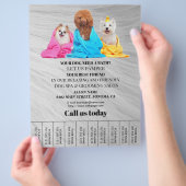 Dog grooming business personalized flyer (Hand)