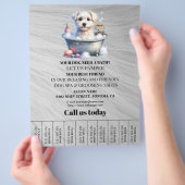 Dog grooming business personalized flyer (Hand)
