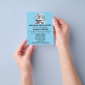Dog grooming business personalized flyer (Hand)
