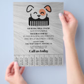 Dog grooming business personalized flyer (Hand)
