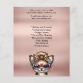 Dog grooming business personalized flyer (Achterkant)