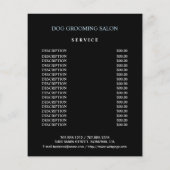 Dog grooming business personalized flyer (Achterkant)