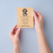 Dog grooming business personalized flyer (Hand)
