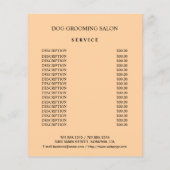 Dog grooming business personalized flyer (Achterkant)