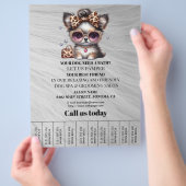 Dog grooming business personalized flyer (Hand)