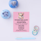 Dog grooming business personalized flyer (Enkel)