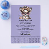 Dog grooming business personalized flyer (Enkel)