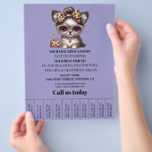 Dog grooming business personalized flyer (Hand)