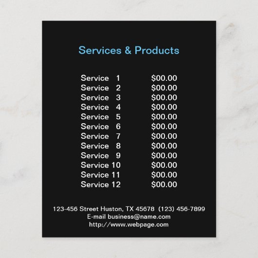 Dog grooming business personalized flyer (Achterkant)