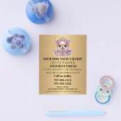 Dog grooming business personalized flyer (Enkel)