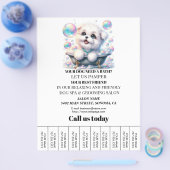 Dog grooming business personalized flyer (Enkel)