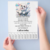Dog grooming business personalized flyer (Hand)