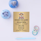 Dog grooming business personalized flyer (Enkel)