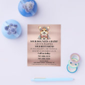 Dog grooming business personalized flyer (Enkel)
