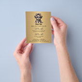 Dog grooming business personalized flyer (Hand)