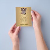 Dog grooming business personalized flyer (Hand)