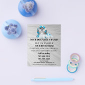 Dog grooming business personalized flyer (Enkel)
