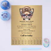 Dog grooming business personalized flyer (Enkel)