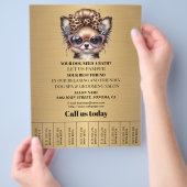 Dog grooming business personalized flyer (Hand)