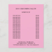Dog grooming business personalized flyer (Achterkant)