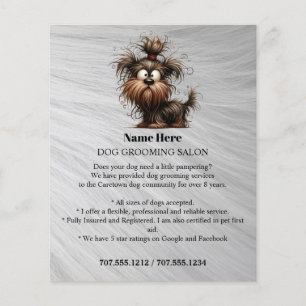 Dog grooming business personalized flyer