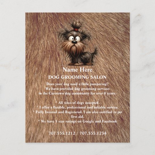 Dog grooming business personalized flyer (Voorkant)