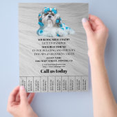 Dog grooming business personalized flyer (Hand)