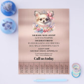 Dog grooming business personalized flyer (Enkel)