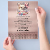 Dog grooming business personalized flyer (Hand)