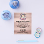 Dog grooming business personalized flyer (Enkel)