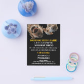 Dog grooming business personalized flyer (Enkel)