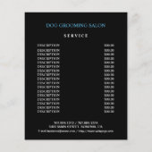 Dog grooming business personalized flyer (Achterkant)